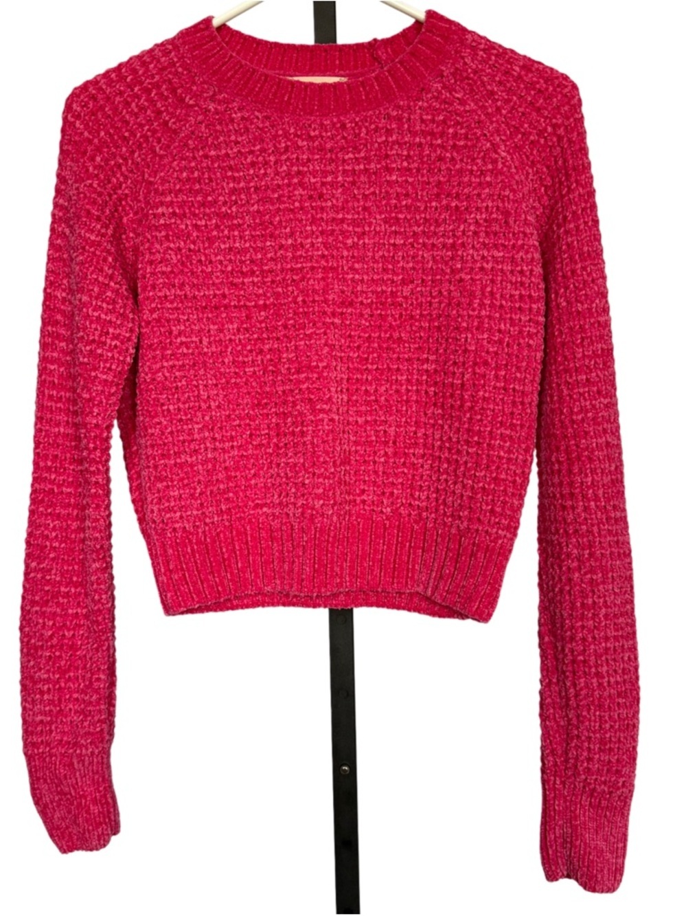 Altar’d State Women's Pink Chunky Knit Crewneck Sweater XS
